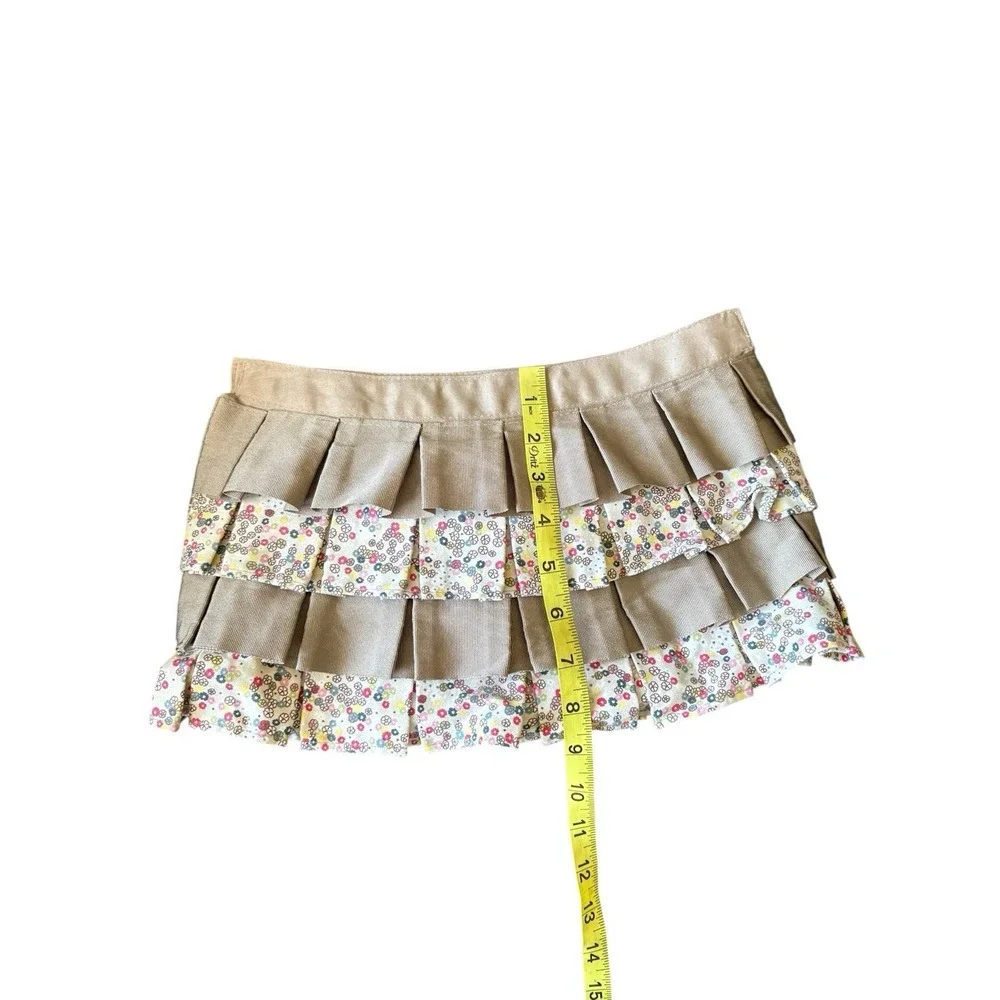 Thirty-One Changeable‎ Purse Skirt Ruffle Floral Tan Pleated Cover 15